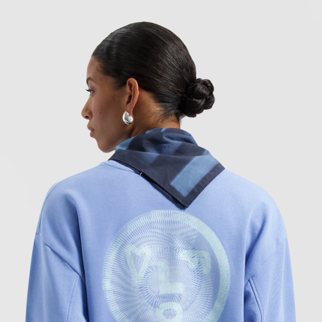 Smudge Logo Scarf - Baby Blue