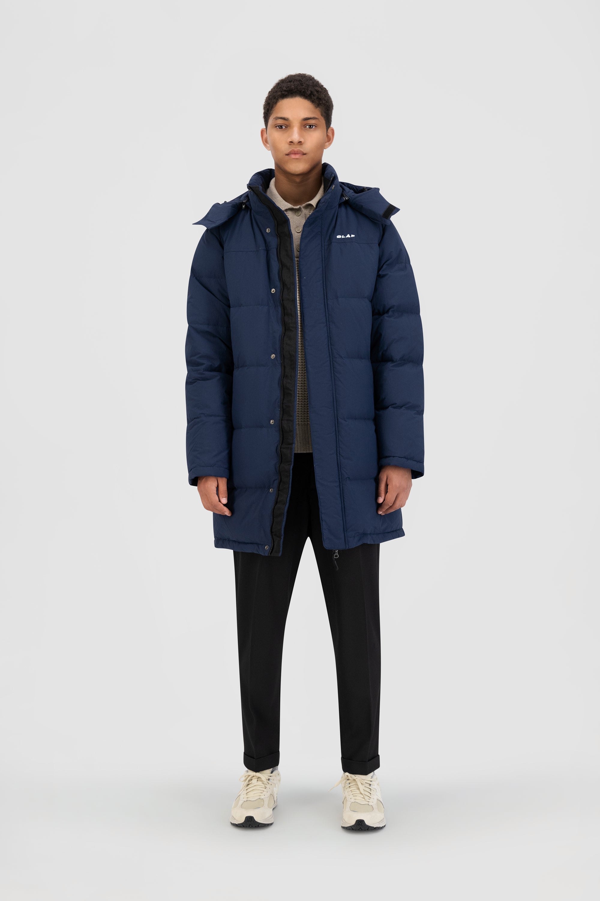 ØLÅF Long Puffer Jacket - Navy