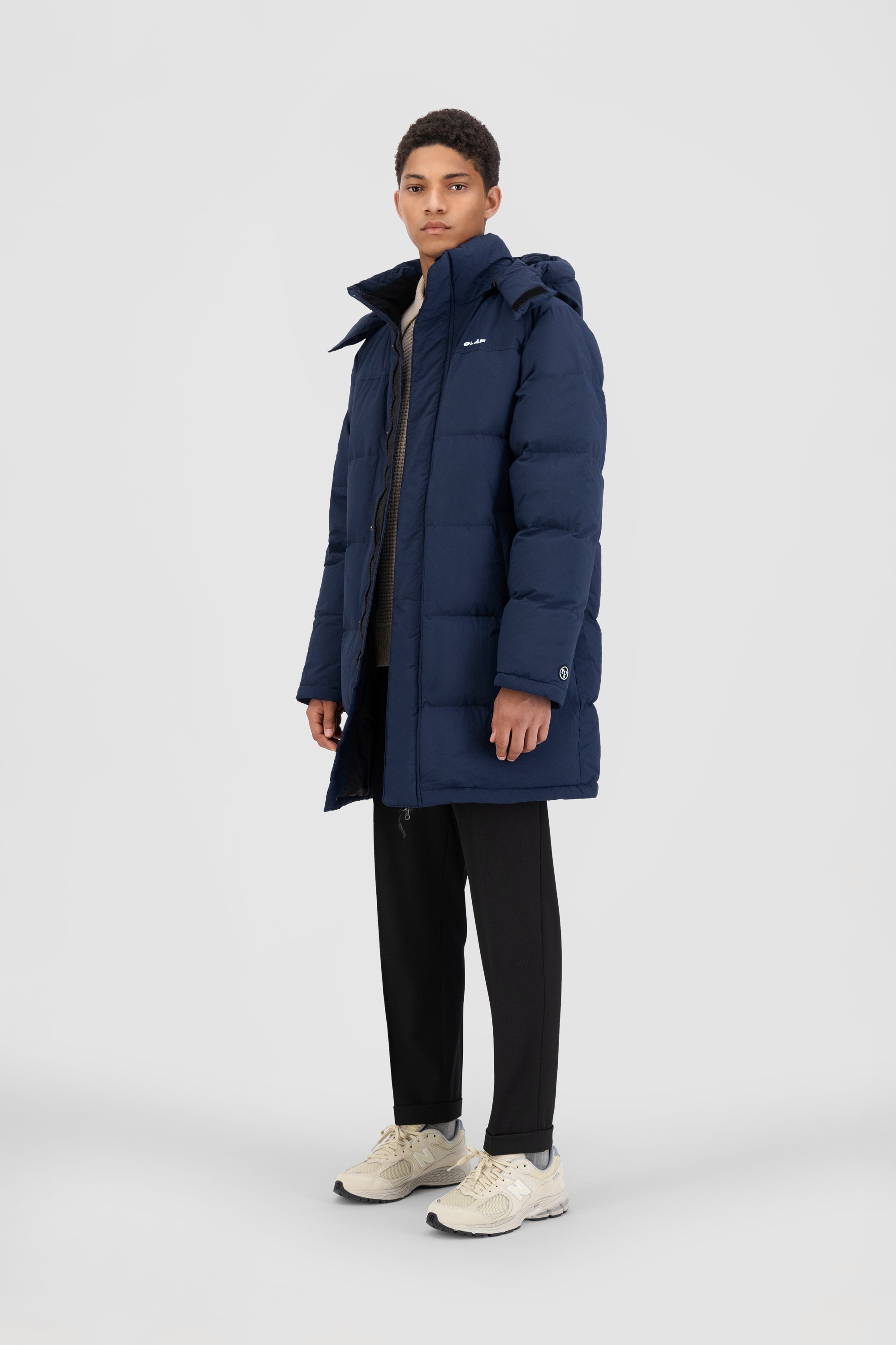 ØLÅF Long Puffer Jacket - Navy