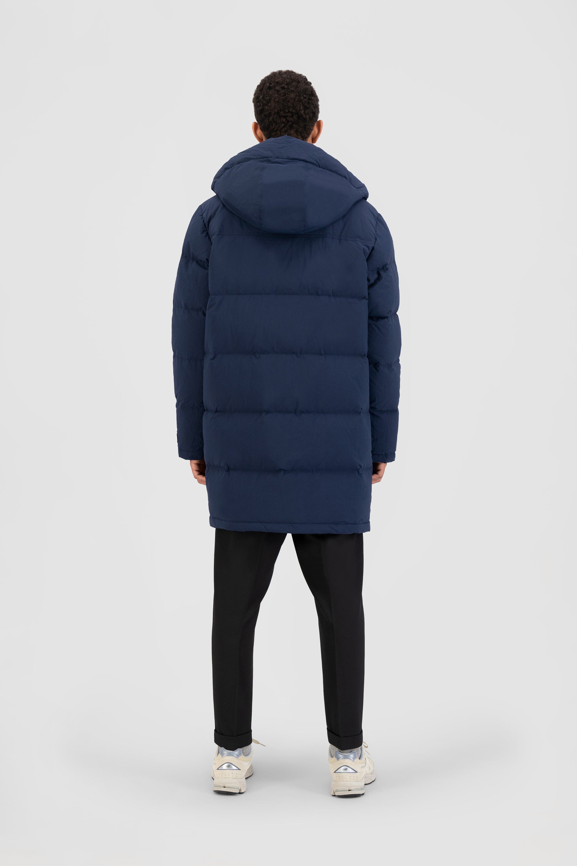 ØLÅF Long Puffer Jacket - Navy