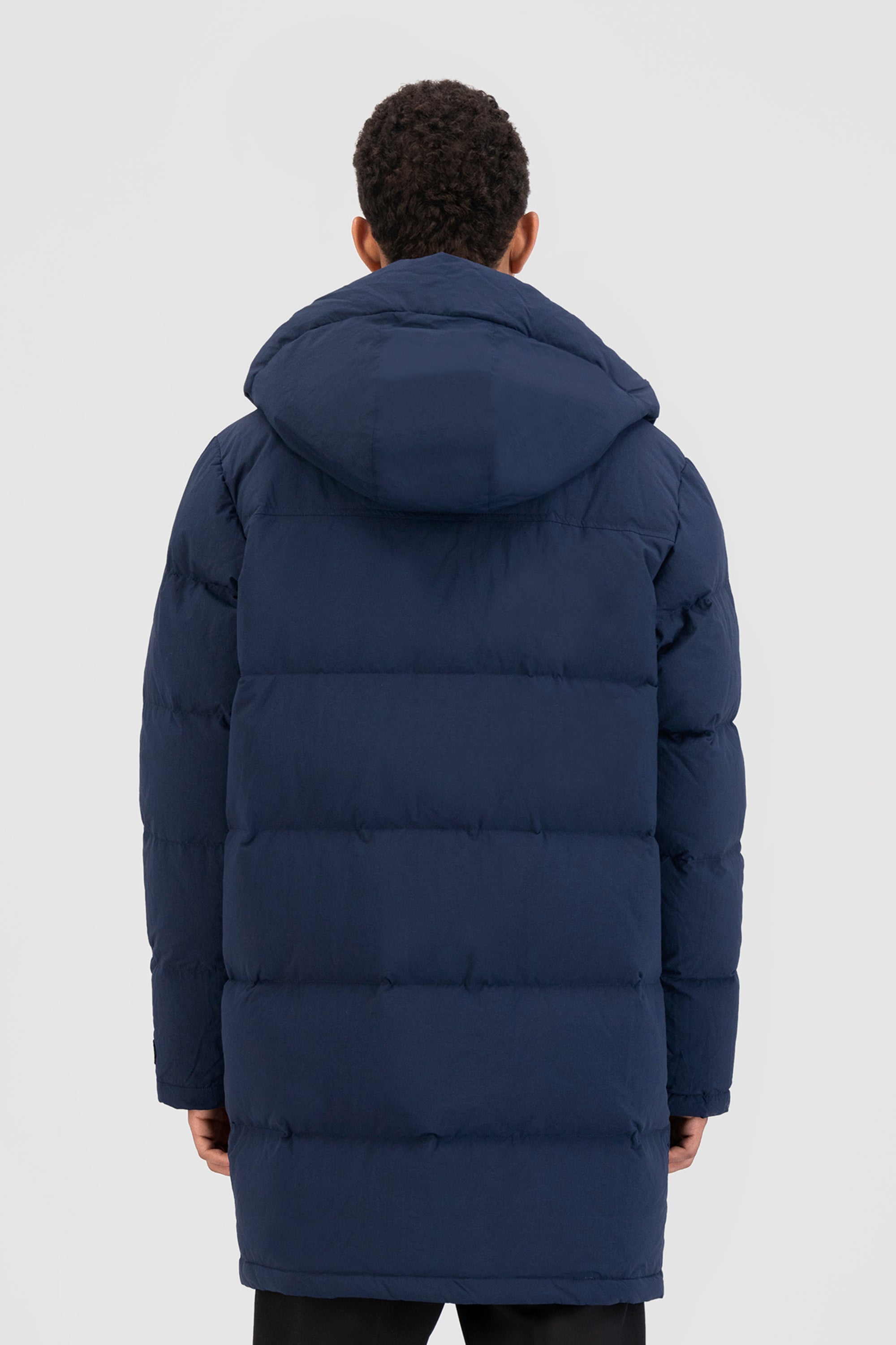 ØLÅF Long Puffer Jacket - Navy